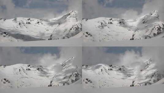 晴天的高海拔落基山脉高清在线视频素材下载