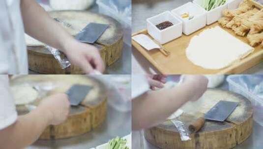 京酱肉丝制作高清在线视频素材下载