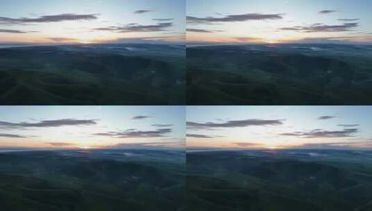 呼伦贝尔黎明山区层峦云雾高清在线视频素材下载