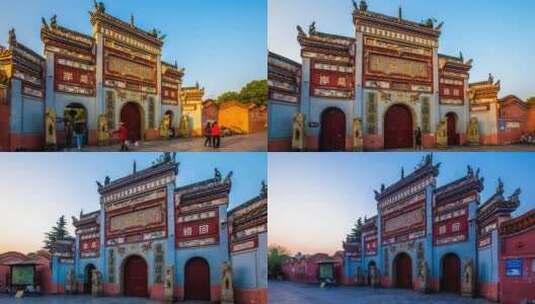 湖南长沙开福寺夕阳景点延时摄影高清在线视频素材下载