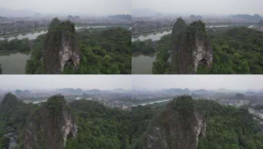 广西桂林木龙湖景区航拍高清在线视频素材下载