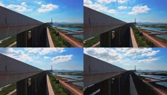黄茅海大桥建设中二八高清在线视频素材下载
