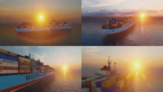 国际物流 货轮出海高清在线视频素材下载
