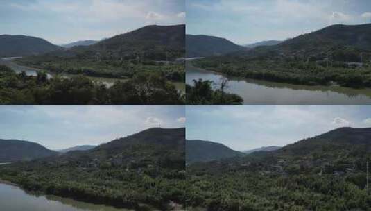 福州市永泰大樟溪美丽乡村振兴山水自然航拍高清在线视频素材下载
