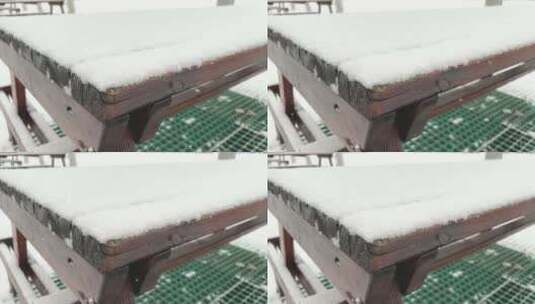 冬季户外雪花飘落高清在线视频素材下载