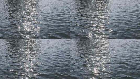 波光粼粼的深蓝色水面湖面高清在线视频素材下载