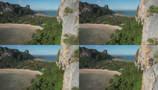 HDR航拍泰国甲米莱雷半岛海滨自然风光高清在线视频素材下载