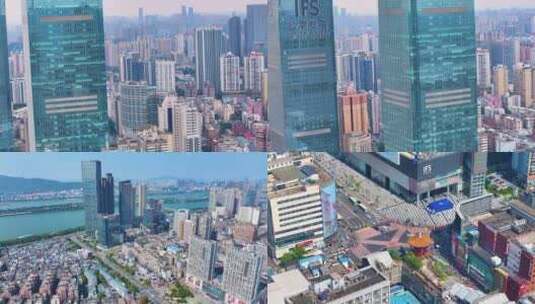 湖南长沙长沙IFS国金中心市区高楼大厦航高清在线视频素材下载