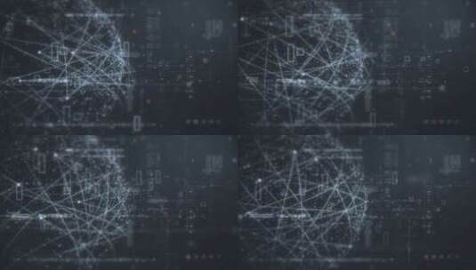 矩阵显示信息网络仿真01高清在线视频素材下载