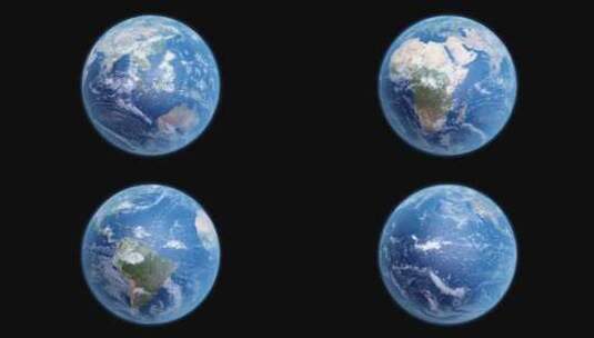 地球自旋阿尔法高清在线视频素材下载