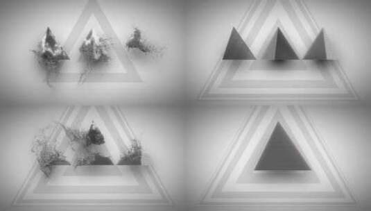 抽象三角形立体三维背景高清在线视频素材下载