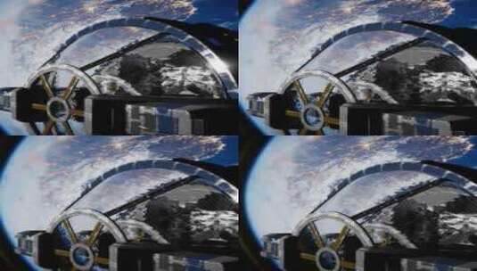 外星不明飞行物飞船近地垂直高清在线视频素材下载