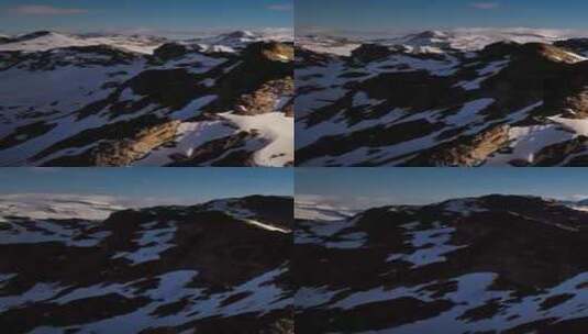 航拍高原雪山高清在线视频素材下载