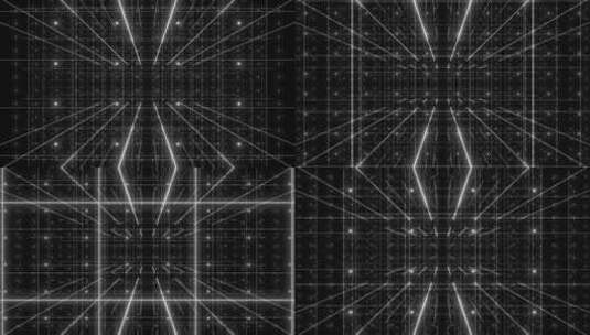 黑白科技感线条网格特效高清在线视频素材下载