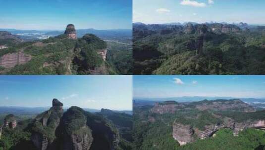 广东丹霞山5A景区航拍高清在线视频素材下载