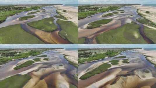 普瑙河在火河在北里奥格兰德巴西。高清在线视频素材下载