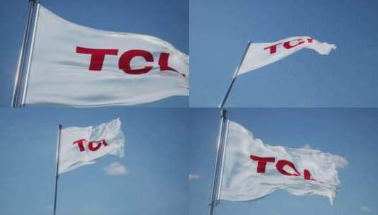 TCL旗帜素材高清在线视频素材下载