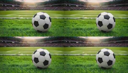 足球 足球场上一个足球高清在线视频素材下载