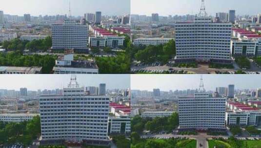 济宁市政府航拍高清在线视频素材下载