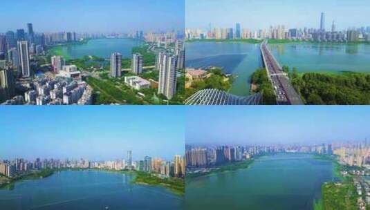 武汉沙湖公园高清在线视频素材下载