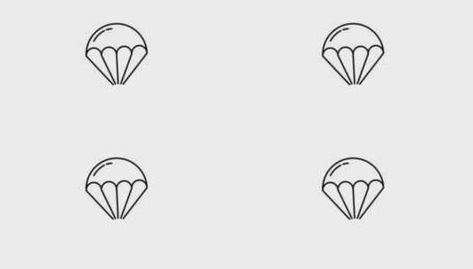 动画空投图标高清在线视频素材下载