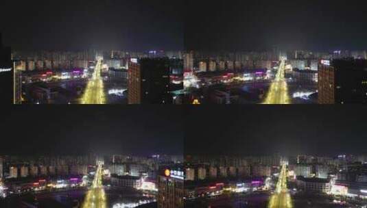 航拍安徽蚌埠淮河文化广场夜景高清在线视频素材下载