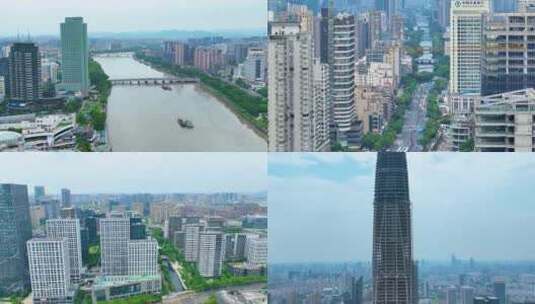 浙江省宁波市市区城市地标街景风景风光素材高清在线视频素材下载