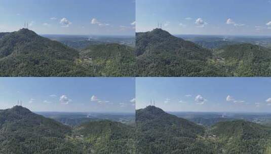 航拍山川丘陵大山山脉森林植物高清在线视频素材下载