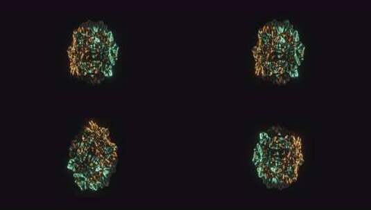 抽象艺术的3d球体循环渲染，带有超现实的高清在线视频素材下载