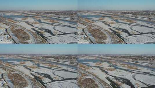 航拍雪景 唯美冬日空镜 立冬 冬至节气高清在线视频素材下载