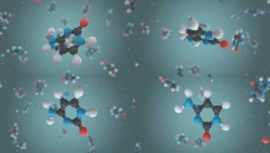 胞嘧啶DNA可塑性分子模型的一部分高清在线视频素材下载