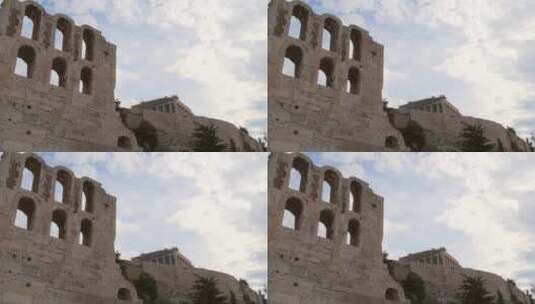 古希腊雅典卫城遗址高清在线视频素材下载