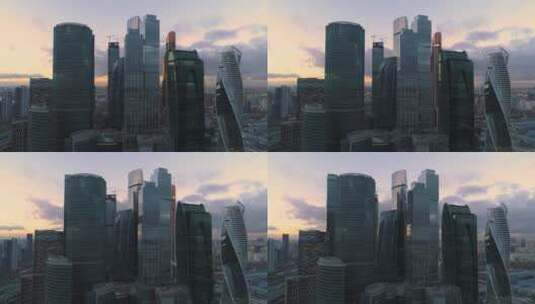 莫斯科市商业中心高清在线视频素材下载
