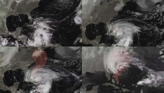 天气地图追踪飓风桑迪高清在线视频素材下载