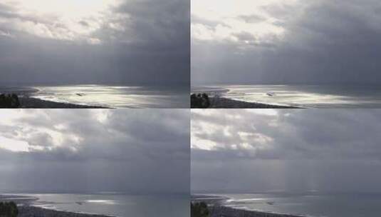 延时拍摄光影穿越海洋高清在线视频素材下载