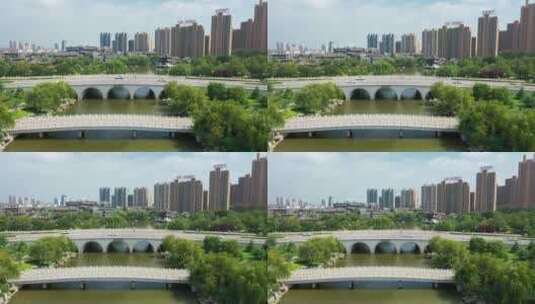 枣庄东湖文化大桥高清在线视频素材下载