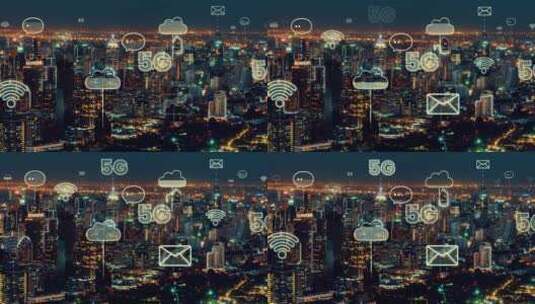 5g网络智慧城市背景高清在线视频素材下载