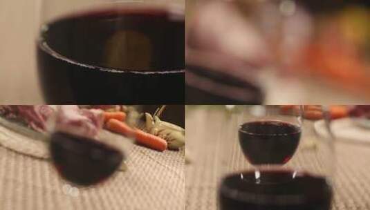 【镜头合集】红酒高脚杯玻璃杯高清在线视频素材下载