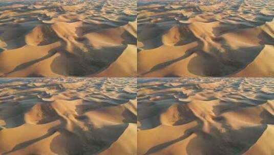 内蒙古腾格里沙漠航拍俯拍高清在线视频素材下载