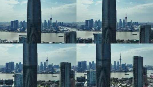 上海航拍建筑风光高清在线视频素材下载