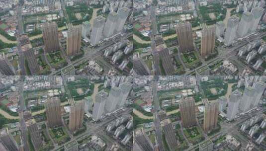 航拍南宁城市建筑高清在线视频素材下载