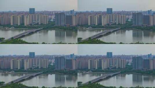 安徽省蚌埠市龙子湖大桥交通延时4k高清在线视频素材下载