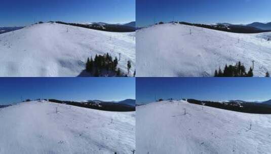 适合在阿尔卑斯山滑雪的山高清在线视频素材下载