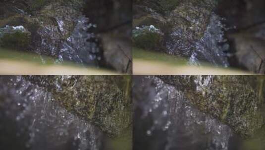 山泉流水泉水小溪清澈高清在线视频素材下载