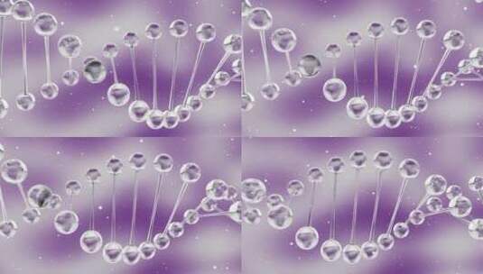 C4D细胞遗传物质DNA双螺旋三维动态特效高清在线视频素材下载
