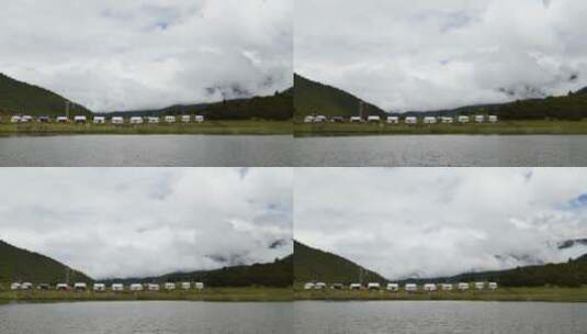 西藏湖边风光高清在线视频素材下载