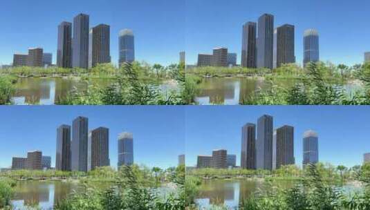 北京城市副中心新建的楼群高清在线视频素材下载