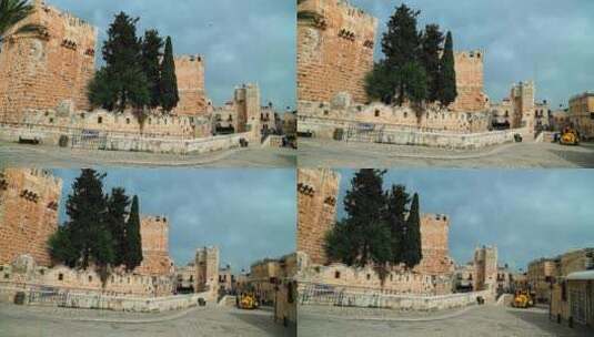 耶路撒冷老城建筑高清在线视频素材下载