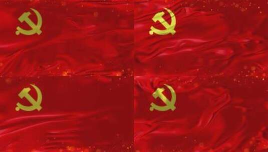 没有共产党就没有新中国_党旗版高清在线视频素材下载