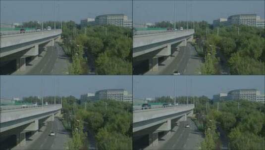 北京 公路 高架桥 车流 城市高清在线视频素材下载